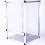 Large Reptile Enclosure Terrarium Lizard Snake Cage Mesh Sliver 45 x 45 x 80cm