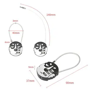 鎖扣 ● 行李箱密碼鎖頭 小型 旅行背包防盜迷你兒童櫃子門健身房鋼絲掛鎖扣