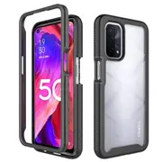 For Oppo A74 5G Military Grade Shockproof Clear Heavy Duty Case Bumper Drop Protection Tough Cover (Black)