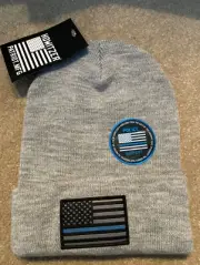 AFFLICTION HOWITZER PROTECT BLUE BEANIE GREY *NWT*