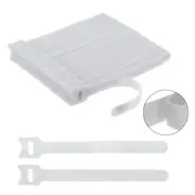 100Pcs Reusable 6 Inches Hook and Loop Cable Ties for Office, Home(White)
