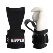 Heavy Duty Weightlifting Black Grips Straps - Super Grips /Rubber Grips / Lifting Grips
