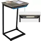 Small Side Table C Shaped End Table for Couch Sofa Couch Table Bedside Table ...