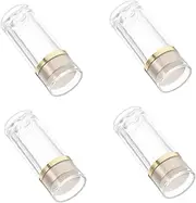 VILLFUL 4pcs Mini Plastic Sample Bottles Leakproof Travel Reagent Dispensers for Medicine Liquids Versatile Empty Containers for Oil and Creams