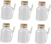 Elegant Wooden Lid Spoon Sets Bath Salt Mask Powder Storage Bottles g Jar Reusable Leakproof Containers
