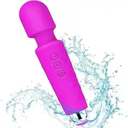 Wand Massager for Women, 8 Powerful Speeds 20 Vibration Modes, Portable Personal Rechargeable Massager, Handheld Cordless Waterproof Massager Therapy Back Neck Muscle Aches Sports Recovery, Quiet