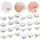 Zircon Copper Septum Clicker Nose Daith Segment Cartilage Rings Hoop Piercing AU