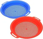 2pcs Handheld Sand Sieve for Fine Mesh Beach Sand Strainer for Outdoor Fun for Beach Play and Coordination Development