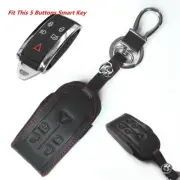 Car Key Case Cover Fob For JAGUAR XF XK XKR Key Chain Leather Replacement