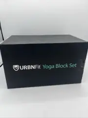 URBNFit Yoga Block Set - 2 Foam Blocks With Strap, New Free Ship