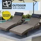 Gardeon Sun Lounge Outdoor Furniture Wicker Lounger Rattan Day Bed Garden Patio