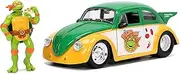 Jada Toys Volkswagen Drag Beetle 1:24 Scale Diecast Car with Michelangelo Figure