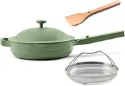 Our Place Always Pan 2.0 – 27cm (2.5L) Nonstick, Toxin-Free Ceramic Cookware | Patented 10-in-1 Aluminum Frying & Sauté Pan | Safe for Oven, Induction & All Cooktops up to 232°C | Sage
