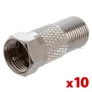 10 x F-Type Adapter Male to Female Connector CCTV Coax Coaxial Cable Adapter