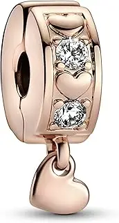 [PANDORA] Infinite Hearts Sparkling Dangling Clip Charm