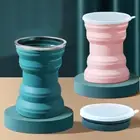 Folding Water Bottle Cup 320ml Foldable Silicone Coffee Drinking Cups MugsM F XI