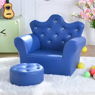兒童沙發 可愛皇冠嬰幼兒小沙發沙發帶凳迷你公主寶寶沙發特價 夢露日記
