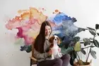 3D Watercolor Abstract Wallpaper Wall Mural Removable Self-adhesive 6