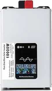 5000 Watts Pure Sine Wave Power Inverter 12V 24V 48V 60V 72V DC to 110V/120V 230V/240V AC Converter, Peak 10000W Outlets, Low Frequency Solar Power Inverter Charger(Size:48v to 230v)