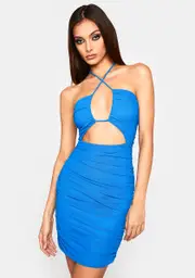 Earn My Attention Ruched Mini Dress