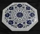 12" Stone marble Coffee Table Top Antique Design Inlay Work Hallway side Table
