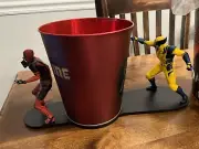 Deadpool & Wolverine Movie Popcorn Movie Bucket Action Figure Regal Cinemas Tin