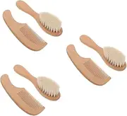 BESTonZON Sets Cradle Cap Brush Scalp Scrubber Hair Brush Set Soft Bristles for Newborn and Bath