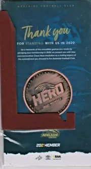 AFL Adelaide Crows HERO MEDALLION - NEW - FREE SHIP in Australia