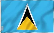 ANLEY Fly Breeze 3x5 Feet Saint Lucia Flag - Vivid Color and Fade Proof - Canvas Header and Double Stitched - Saint Lucian Flags Polyester with Brass Grommets 3 X 5 Ft