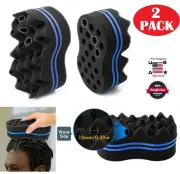 2× Wave Barber Hair Sponge Brush Magic Dreads Locking Twists Coil Afro Curl Tool