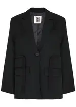 BY Malene Birger Biento Drawstring Twill Blazer - Black - 40 (UK12 / M) 40 (UK12 / M)