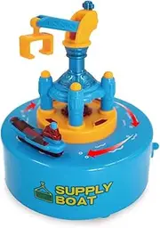 WEofferwhatYOUwant Supply Boat Music Box Cake Topper, Rotating Vessel Playing It's a Small World - Mechanical Musical Decoration with On/Off Switch