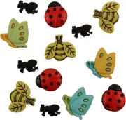 Craft & Sewing Buttons - Garden Bugs - 3 Packs (36 Buttons)