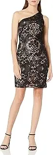 [Calvin Klein] Women's One Shoulder Lace Dress