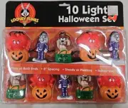 1998, Looney Tunes Halloween Set of 10 String Lights Bugs Bunny Taz Vintage, NIB