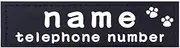 2 PCS Custom Engraved Dog Harness Name Tag Pet Name Phone Number Label Personalized Dog ID Tag K9 Dog Harness Collar Tag Sticker Patch,Name Tel Paw Print,5x16cm