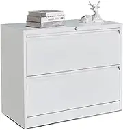 Filing Cabinet Filing Cabinett with Lock 2 Drawer Lateral Filing Cabinet for Legal/Letter A4 SizeLocking Horizontal File Cabinet for Office Home Storage Cabinet