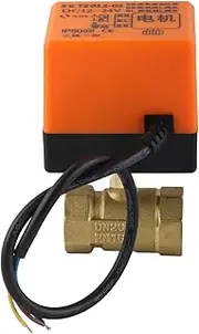 Motorized Ball Valve, 3/4 DN20 Brass Electrical Ball Valve, DC12V-24V 2 Way Water Valve, 1.6Mpa Nominal Pressure, 90 Degree Rotation Valve, for Flows Control