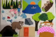 FELT BOARD/ STORY RHYME TEACHER RESOURCE - WE'RE GOING ON A BEAR HUNT