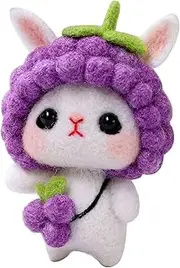 Angoily 1Set Felted Animal Needle Felting Kit for Beginners Complete Craft with Essential Tools for Wool Painting Jewelry Making and Home Decoration Activities