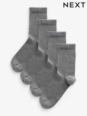 Dark Grey Modal Ankle Socks 4 Pack (N38640) | $19