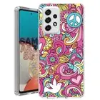 For Samsung Galaxy A23 5g A52 A53 TPU Case Cover+Glass(Love Peace Theme)