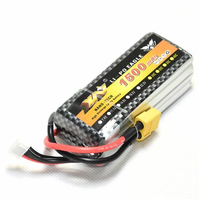 14.8V 4S 1500mAh 30C LiPO Battery XT60-plug Burst 60C RC Model Lipolymer power
