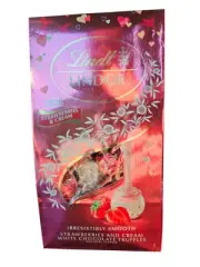 Lindt Lindor 5.1 oz STRAWBERRIES & CREAM White Chocolate Truffles BB 6/30/25