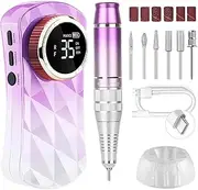 CozyZen Portable Nail Drill Professional: 35,000 RPM Rechargeable Electric Nail File, Cordless E-File Machine with Extended Battery Life, Lightweight Design for Manicure & Pedicure