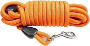 5M/10M/15M Heavy Duty Nylon Dog Leash - Ideal for Recall & Agility Training Tailored, Suitable for Medium to Large Dogs(Orange,15m)
