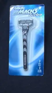 Gillette Mach3 Turbo Razor Handle 1 Cartridge New Shaving FREE SHIPPING