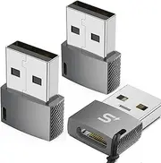 Stouchi USB C to USB A Adapter (3Pack), Type C Female to USB Male Charger Cable Converter for iPhone 15 14 13 Pro Max, iPad 2022, Samsung Galaxy Note 20 S24 S23, Google Pixel 8 Pro