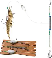 Live Shrimp Hook Fishing Rigs Ready Kit,Fishing Lures Saltwater Freshwater,Fishing Gear Fishing Lure,with Hooks and Sinker Weights