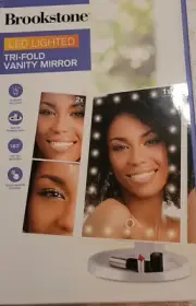 Brookstone Tri-Fold Vanity Mirror Woth Led Lights